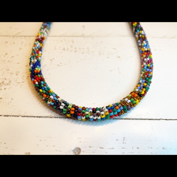 Colombian Handmade Beaded Necklace - Picture 1 of 3